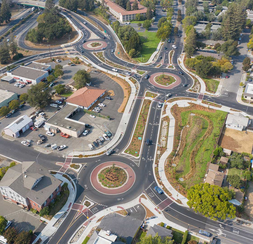 Roundabout in Napa, California